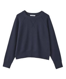 AMERICAN HOLIC ソフトコットンスウェットライクニットトップス