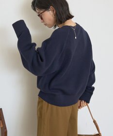 AMERICAN HOLIC ソフトコットンスウェットライクニットトップス