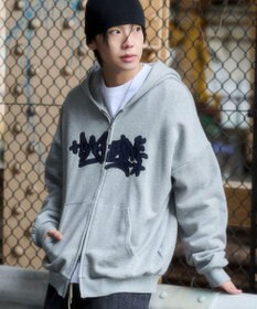 WEGO 【ユニセックス着用ITEM/SMLサイズ展開】グラフィックZIPパーカー