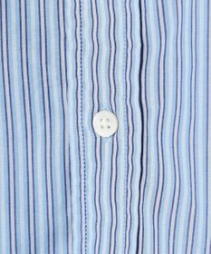 J.PRESS MEN 【WEB・一部店舗限定】コットンブロードストライプ バンドカラーシャツ