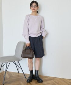 AMERICAN HOLIC ソフトコットンスウェットライクニットトップス