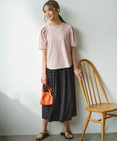 組曲 L 【WEB限定】ドットプリントデシン フリルパンツ