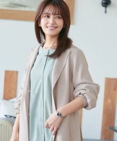 Tiaclasse 【洗える】バックプリーツパフスリーブコート