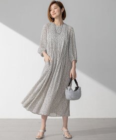 23区 S 【接触冷感/吸水速乾/洗える】ペインティングプリント ワンピース