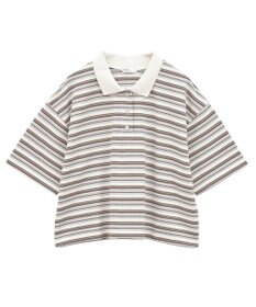 earth music&ecology レトロボーダーポロシャツ