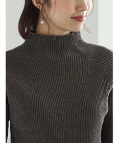 Te chichi モールリブスタンドネックニット