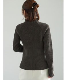 Te chichi モールリブスタンドネックニット