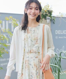 Tiaclasse ラメシアー天竺パールボタンカーディガン