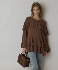 GRACE CONTINENTAL シフォンフリルブラウス