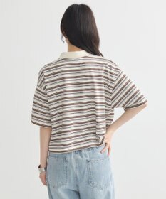 earth music&ecology レトロボーダーポロシャツ