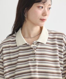 earth music&ecology レトロボーダーポロシャツ