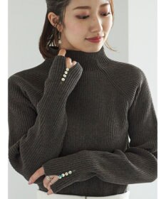 Te chichi モールリブスタンドネックニット