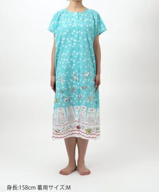 tsumori chisato SLEEP ツモリチサト ワンピース ルームウエア 4分袖 綿100%(本体) ローン素材 ロング丈(ふくらはぎ付近) レディース UNT146 /ワコール