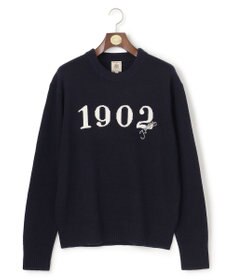 J.PRESS MEN 【NYUZELESS】1902 クルーネックロゴ ニット