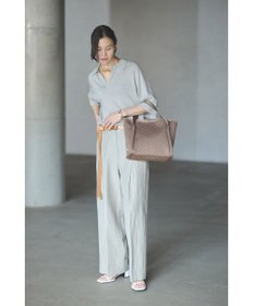 MIYABIYA LAQUOH【撥水加工】篭目柄エンボスボンディングトートS