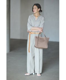 MIYABIYA LAQUOH【撥水加工】篭目柄エンボスボンディングトートS