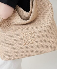 russet ナイロンラフィアワンショルダーバッグ(CE-1714)