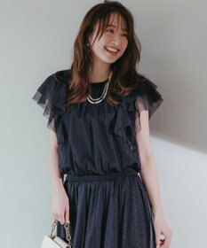 ANY SIS ストーンパール調2連 ネックレス