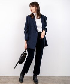 caqu レギュラーストレート 裏起毛コーデュロイパンツ