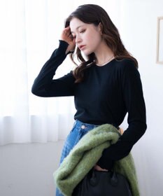 WEGO ソフトタッチクルーネックロンT