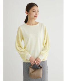 Green Parks プリーツ袖ニットプルオーバー