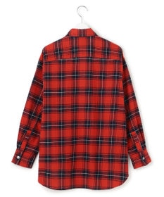 23区 L 【洗える】ブラッシュド ビエラチェック シャツ