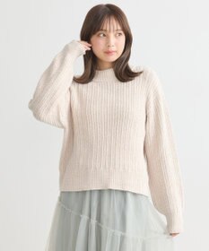 earth music&ecology 透かしベロアモールプルオーバー