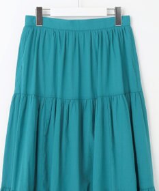 Feroux 【洗える】コットンボイルティアード スカート