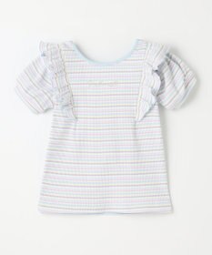 ANY KIDS オン・オフショルダー ボーダー Tシャツ