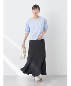 earth music&ecology 刺繍パフスリーブブラウス