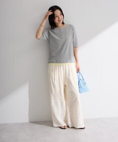 Green Parks 裾レースドッキングパンツ