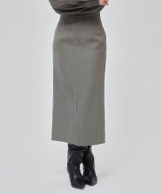 BEIGE， GRANET / ウールリバーIラインスカート