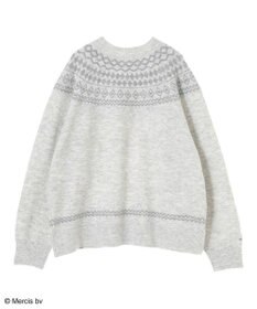 Green Parks Ｍｉｆｆｙ／求心柄ジャガードニットプルオーバ