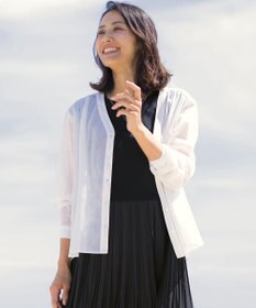 J.PRESS LADIES 【冷房対策に】シアードライトリコット Vネック カーディガン