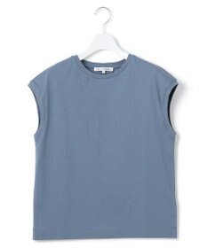 23区 L 【洗える】コンパクトヤーン フレンチスリーブ Tシャツ