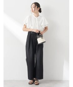 earth music&ecology レースラッフルブラウス