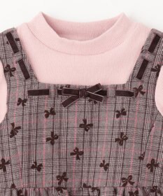 ANY KIDS チェック柄 ドッキング ワンピース