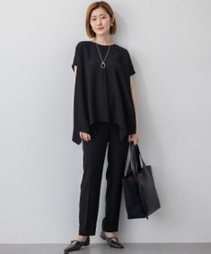 23区 【Oggi7月号掲載/吸水速乾/接触冷感/UVカット】ストレッチジョーゼット テーパード パンツ