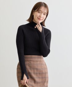 Green Parks ・Ｐｅｔｉｔ　Ｆｌｅｕｒ　ボトルネックリブニット