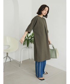 Green Parks 前後２ｗａｙミディ丈タックワンピース