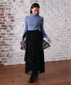 Green Parks ・Ｐｅｔｉｔ　Ｆｌｅｕｒ　ボトルネックリブニット