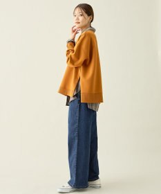 ANY L サイドドットダンボールトレーナー