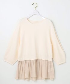 ANY SIS 【洗える】ファブリックコンビ ニット