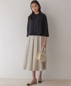 組曲 【WEB限定】ミニフラワーエンブロイダリー スカート