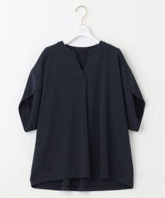 ANY SIS 【接触冷感・吸水速乾・UVケア】エアリードレープスムーススキッパー ブラウス