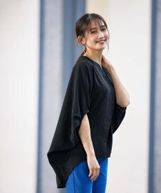 Tiaclasse 【洗える】麻調ドルマンタックシャツ