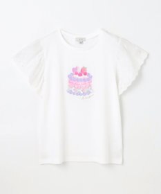 ANY KIDS 袖レース ケーキプリント Tシャツ