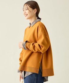 ANY L サイドドットダンボールトレーナー