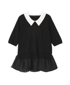 YECCA VECCA 2way襟付きフリルレイヤードニット