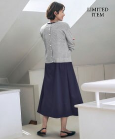 自由区 【WEB限定・洗える】シアーカーデ×ジャージードレス セット